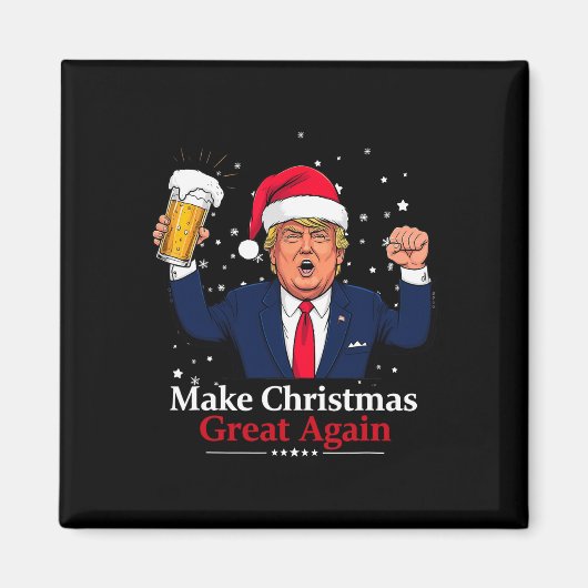 クリスマスおもしろいを作り直すクリスマス素晴らし切り株 マグネット (正面)