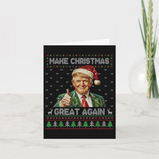 クリスマスおもしろいを作るトランプクリスマスシャ素晴らしツ カード (正面)