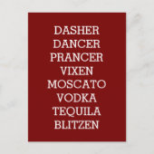 クリスマスおもしろいを飲む ポストカード (正面)