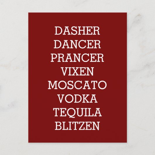 クリスマスおもしろいを飲む ポストカード (正面)