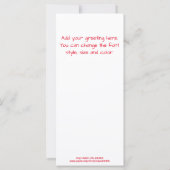 クリスマスおもしろいアルコールのトナカイの名前カード (裏面)