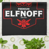 クリスマスおもしろいウォッカ キッチンタオル (折り畳み)