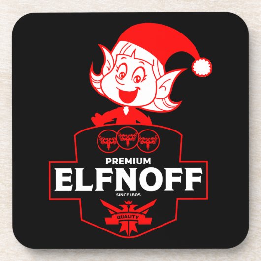 クリスマスおもしろいウォッカ コースター (正面)