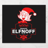 クリスマスおもしろいウォッカ リキュールボトルラベル (シングルラベル)