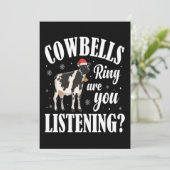 クリスマスおもしろいカウベルリングや輪カウ恋人クリスマスギフト シーズンカード (スタンド正面)