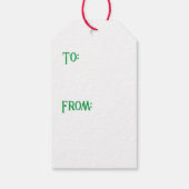 クリスマスおもしろいカエルのロックバンドギフトラップ ギフトタグ (裏面)