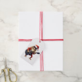 クリスマスおもしろいカエルのロックバンドギフトラップ ギフトタグ (より糸付き)