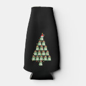 クリスマスおもしろいカエルの木のクリスマスフロギー愛好家ギフト ボトルクーラー (正面)