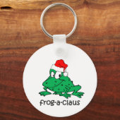 クリスマスおもしろいカエル キーホルダー (正面)
