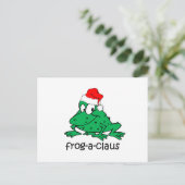 クリスマスおもしろいカエル シーズンポストカード (スタンド正面)