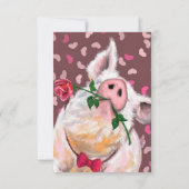 クリスマスおもしろいカード紳士豚バラ カード (裏面)