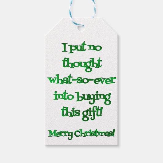 クリスマスおもしろいギフトタグ、クリスマスラベル、 ギフトタグ (正面)