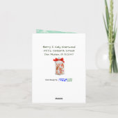 クリスマスおもしろいクッキーHo Ho シーズンカード (裏面)