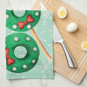 クリスマスおもしろいクッキーHo Ho Ho Snowflake Dish キッチンタオル (四つ折り)