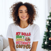 クリスマスおもしろいコーヒー女子シャツ Tシャツ