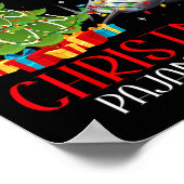 クリスマスおもしろいサンタが点灯これは私のサメのクリスマス ポスター (角)