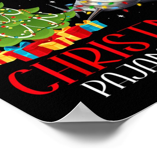 クリスマスおもしろいサンタが点灯これは私のサメのクリスマス ポスター (角)