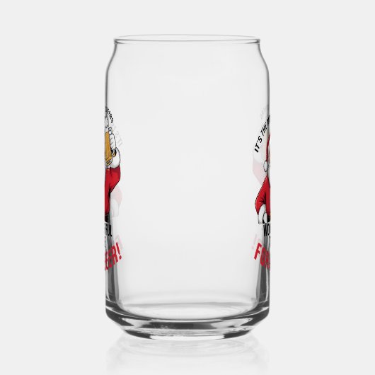 クリスマスおもしろいサンタで最も素晴らしい時間 ガラス缶 (右)