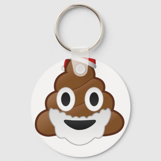 クリスマスおもしろいサンタウンチ絵文字 キーホルダー (正面)