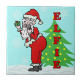 クリスマスおもしろいサンタエルフィー タイル (正面)