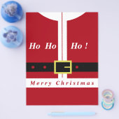 クリスマスおもしろいサンタクロースのチラシ チラシ (シングル)