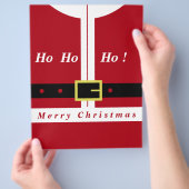 クリスマスおもしろいサンタクロースのチラシ チラシ (手)