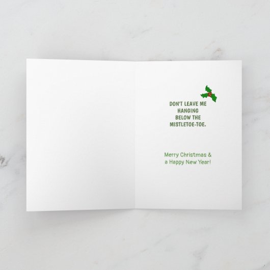 クリスマスおもしろいサンタクロースのユーモアが目を覚ます カード (内部)