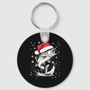 クリスマスおもしろいサンタハットフィッシュクリスマス魚釣り キーホルダー