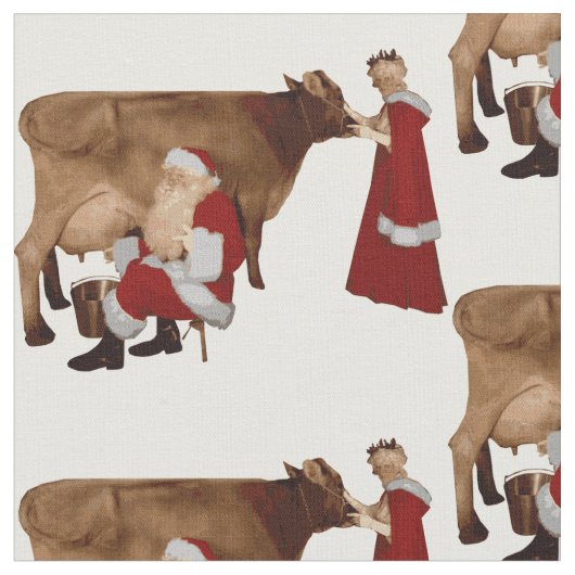 クリスマスおもしろいサンタ夫人クロース ファブリック (クローズアップ)