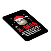 クリスマスおもしろいサンタ猫猫好きユーモアのグインチ マグネット (右側)