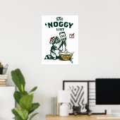 クリスマスおもしろいサンタ飲みラムエグノグポスター ポスター (ホームオフィス)