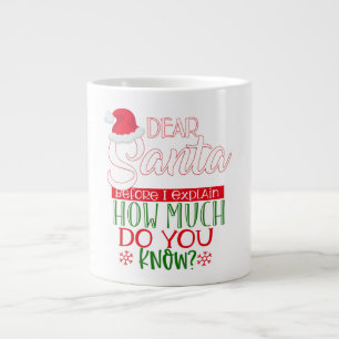クリスマスおもしろいサンタ ジャンボコーヒーマグカップ