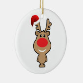 クリスマスおもしろいサンタ セラミックオーナメント (右)