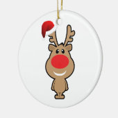 クリスマスおもしろいサンタ セラミックオーナメント (左)