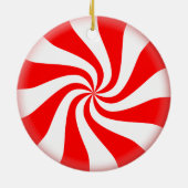 クリスマスおもしろいサンタ セラミックオーナメント (裏面)