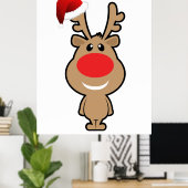 クリスマスおもしろいサンタ ポスター (ホームオフィス)