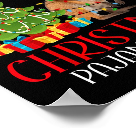 クリスマスおもしろいサンタLightsこれは私のカンガルーのキリスト ポスター (角)