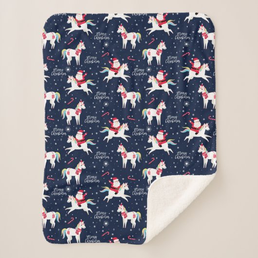 クリスマスおもしろいシェルパ毛布 シェルパブランケット (正面)