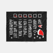 クリスマスおもしろいスいけなニースリスト説明できる – I Swe フリースブランケット (正面(横))