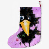 クリスマスおもしろいストッキングカラスとバラ紳士 スモールクリスマスストッキング (裏面)