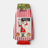 クリスマスおもしろいストッキングSTUFFER YOUR NAME Beer ボトルクーラー (正面)