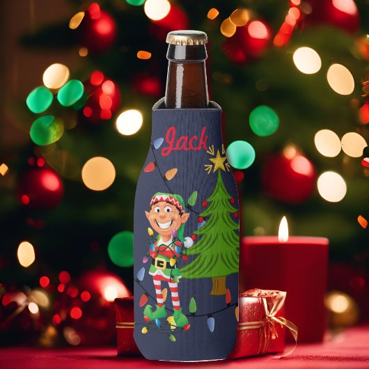 クリスマスおもしろいストッキングSTUFFER YOUR NAME Beer ボトルクーラー