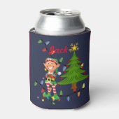クリスマスおもしろいストッキングSTUFFER YOUR NAME Beer 缶クーラー (缶正面)