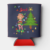 クリスマスおもしろいストッキングSTUFFER YOUR NAME Beer 缶クーラー (正面)