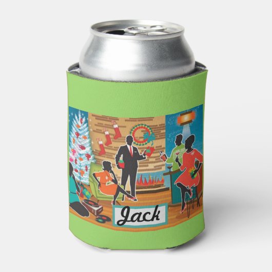 クリスマスおもしろいストッキングSTUFFER YOUR NAME Beer 缶クーラー (缶正面)