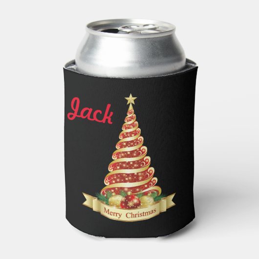 クリスマスおもしろいストッキングSTUFFER YOUR NAME Beer 缶クーラー (缶正面)