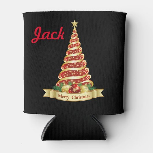 クリスマスおもしろいストッキングSTUFFER YOUR NAME Beer 缶クーラー (正面)