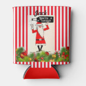 クリスマスおもしろいストッキングSTUFFER YOUR NAME Beer 缶クーラー (正面)