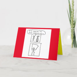 クリスマスおもしろいスポーツ漫画のジョークをスキップ シーズンカード