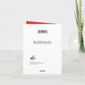 クリスマスおもしろいズ猫と犬 – サ考えタン食べタ シーズンカード (裏面)